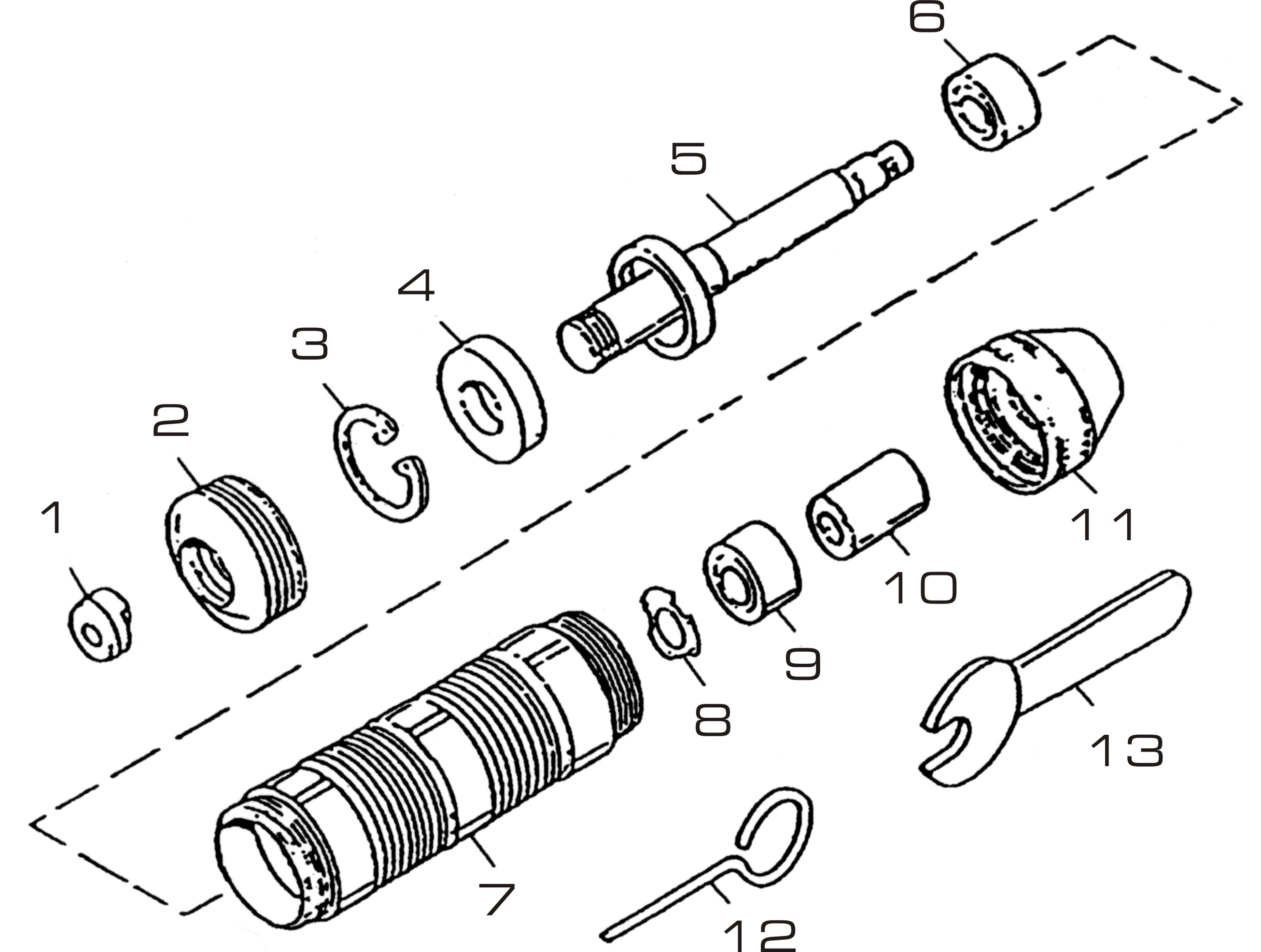 Dumore Series 6 Flexible Shaft Grinder Replacement Parts | Handpiece