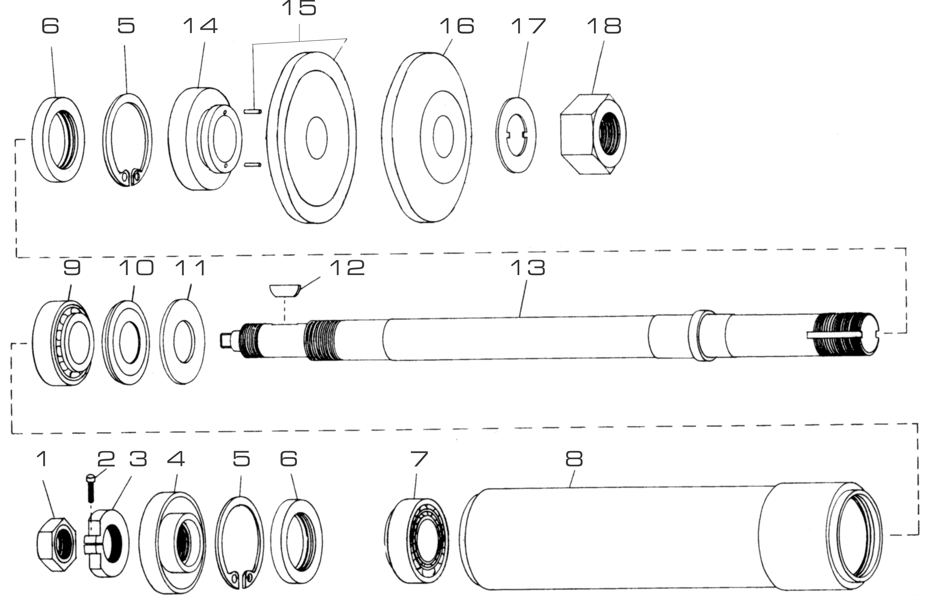 Tool Post Grinder 12" External Spindle Replacement Parts | Dumore Series 12 & 25 Tool Post Grinders