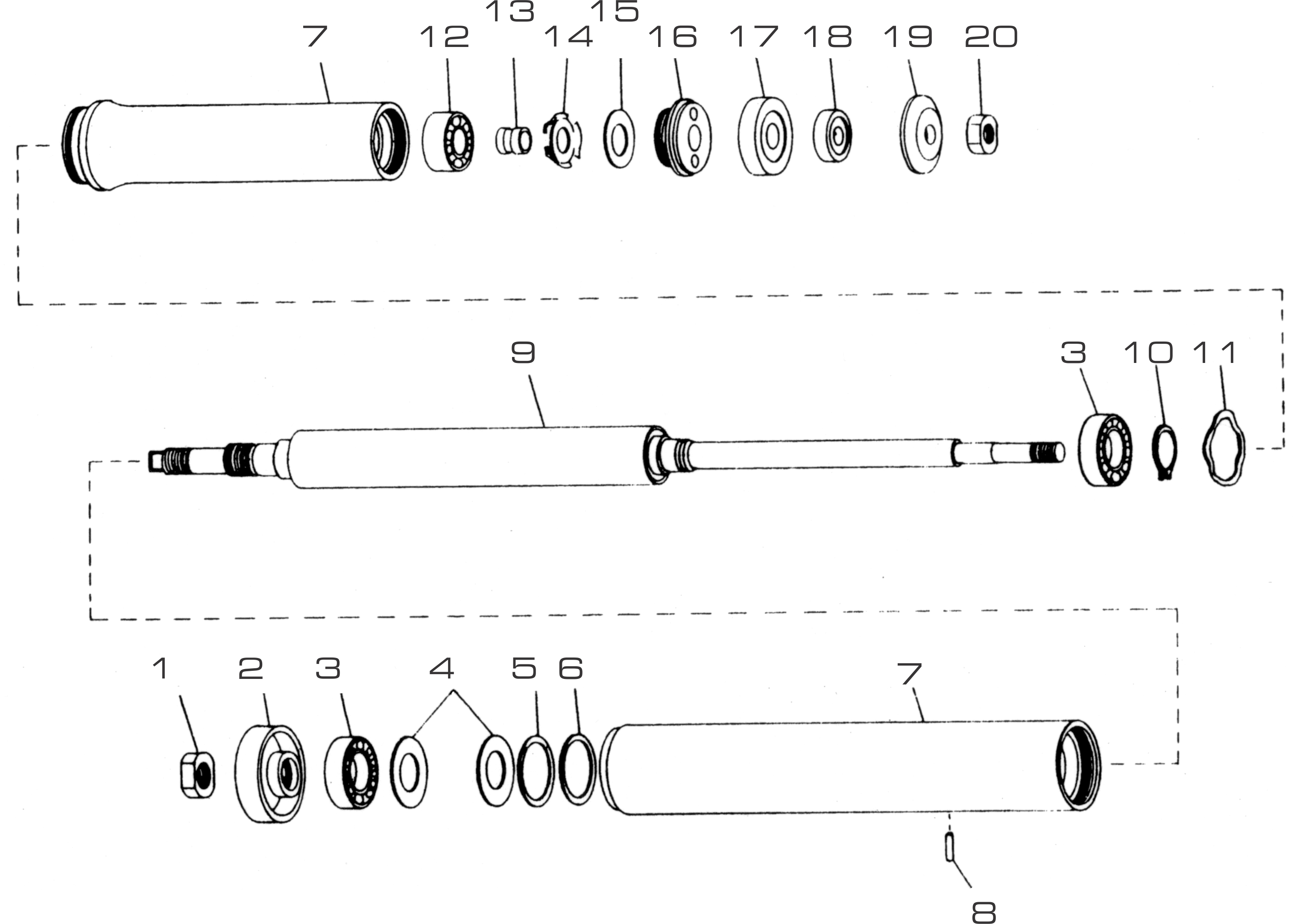 Tool Post Grinder 15" Internal Spindle Replacement Parts | Dumore Series 57 Tool Post Grinders