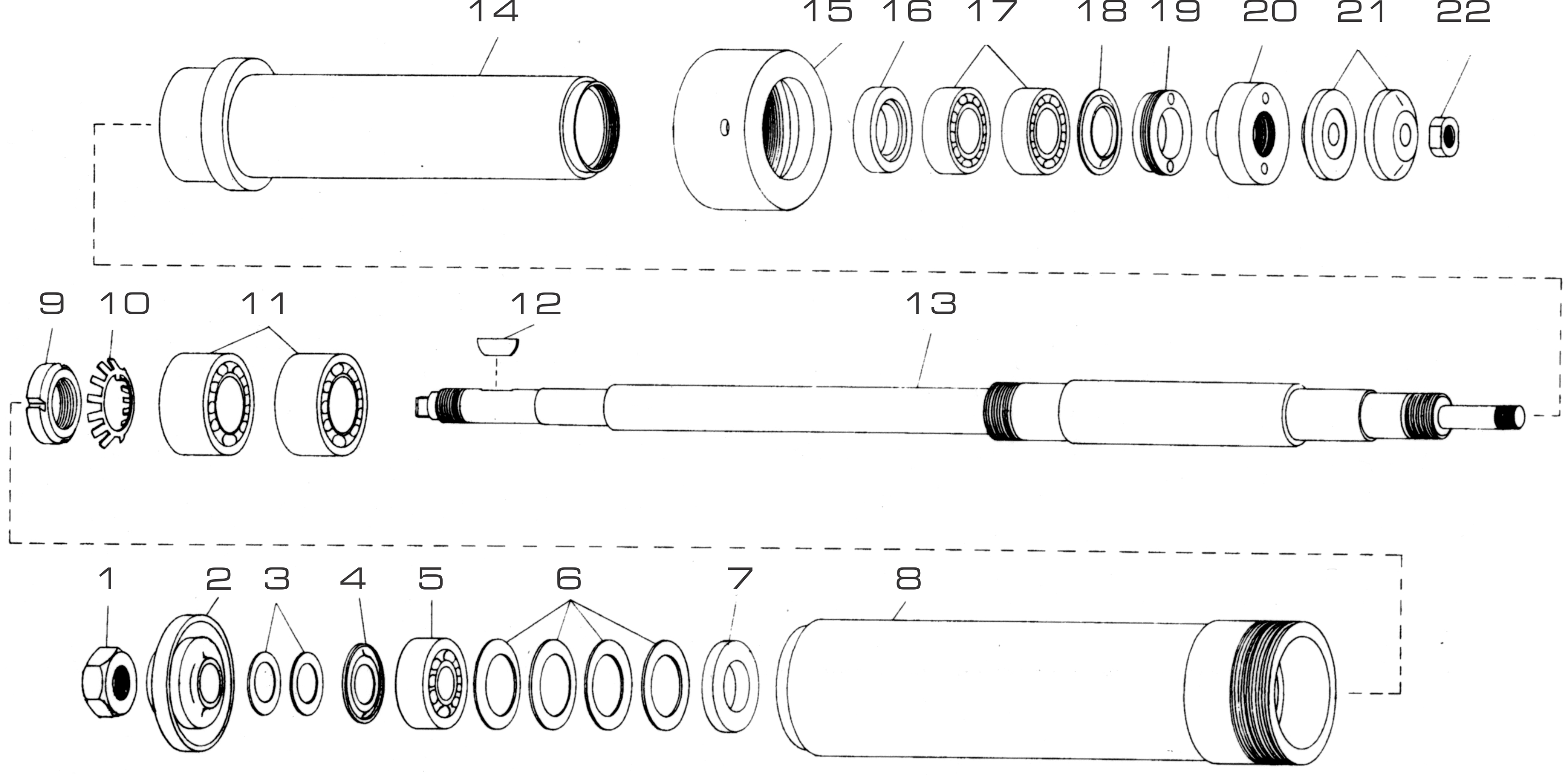 Tool Post Grinder 16" Internal Spindle Replacement Parts | Dumore Series 12 & 25 Tool Post Grinders