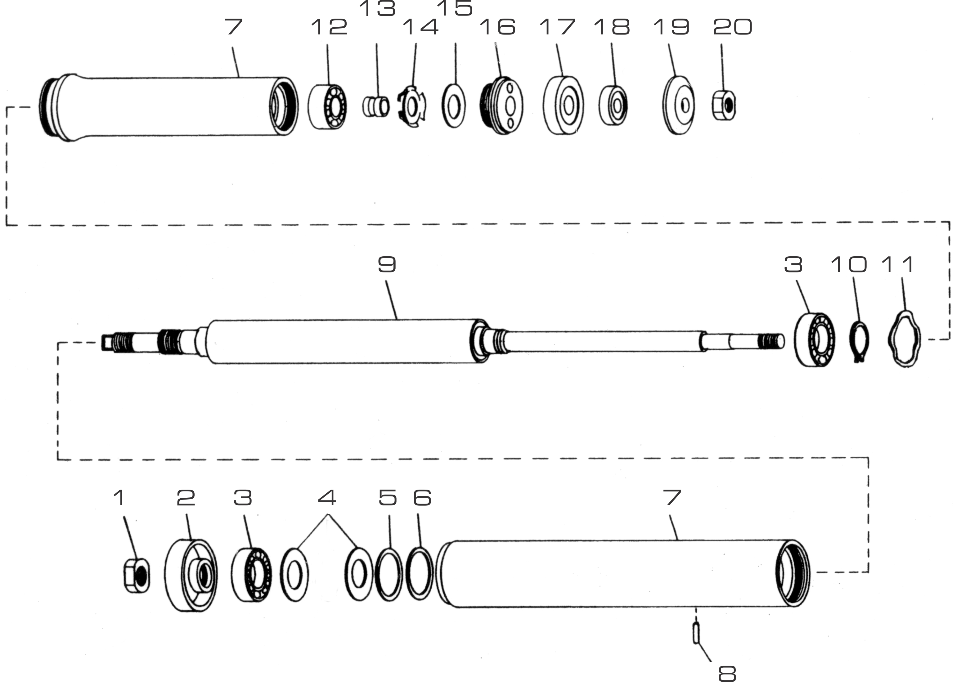 Tool Post Grinder 9" Internal Spindle Replacement Parts | Dumore Series 57 Tool Post Grinders