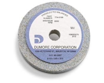 Grinding Wheel for Dumore Series 57 Tool Post Grinder | 2 1/2" Diameter, 3/8" Thick, 3/8" Hole, Code 4 | Dumore 774-0199