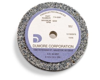 Grinding Wheel for Dumore Series 44 Tool Post Grinders | 2 1/2" Diameter, 1/4" Thick, 1/4" Hole, Code 1 | Dumore 774-0061