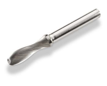 Dumore Rotary File (Carbide Bur) R877-0061 for Dumore Grinders | 1/4" Shank, Radius End Concave, 3/16" Cutting Diameter, 1" Cutting Length