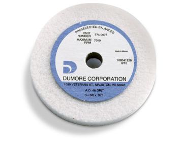 Grinding Wheel for Dumore Series 57 Tool Post Grinders | 3" Diameter, 3/8" Thick, 3/8" Hole, Code 3 | Dumore 774-0075