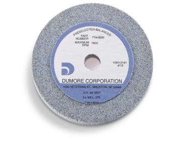 Grinding Wheel for Dumore Series 44 Tool Post Grinders | 3" Diameter, 3/8" Thick, 3/8" Hole, Code 4 | Dumore 774-0200